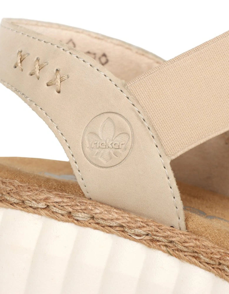 Dominica Womens Wedge Heel Sandals