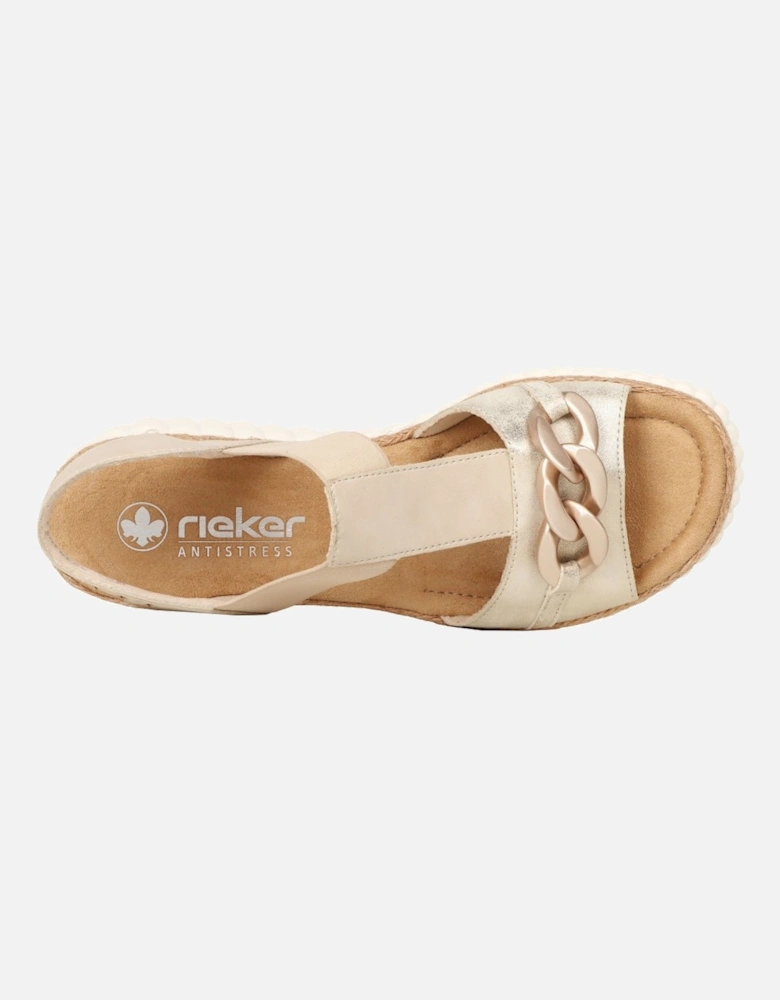 Dominica Womens Wedge Heel Sandals