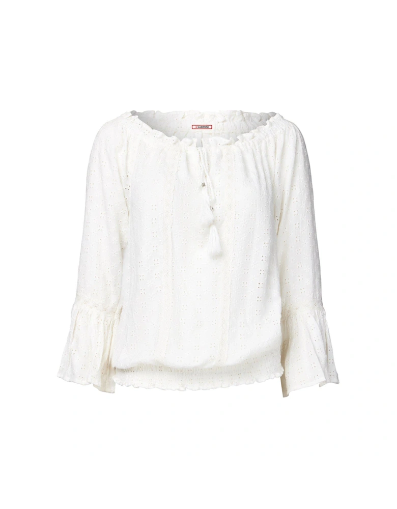 Prettiest Broderie Top - White