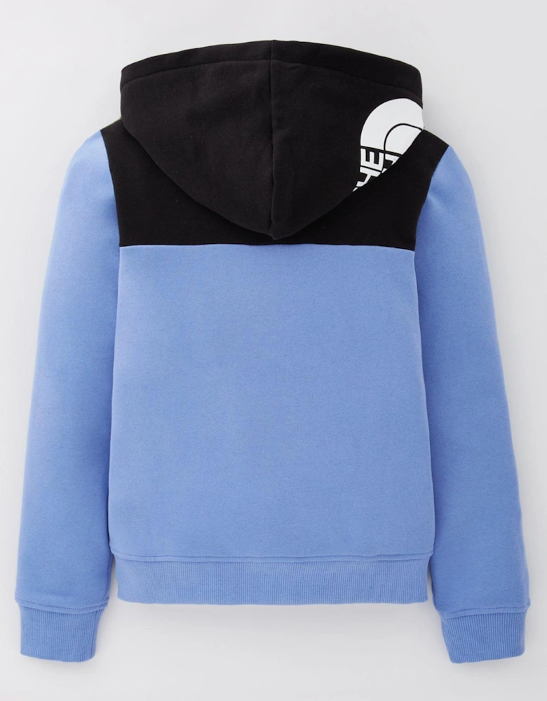 Girl's Back Logo Relaxed Hoodie - Blue