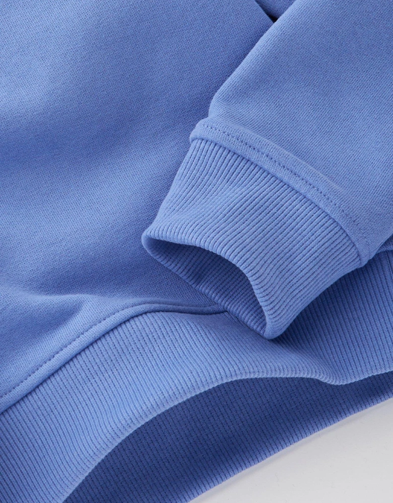 Girl's Back Logo Relaxed Hoodie - Blue