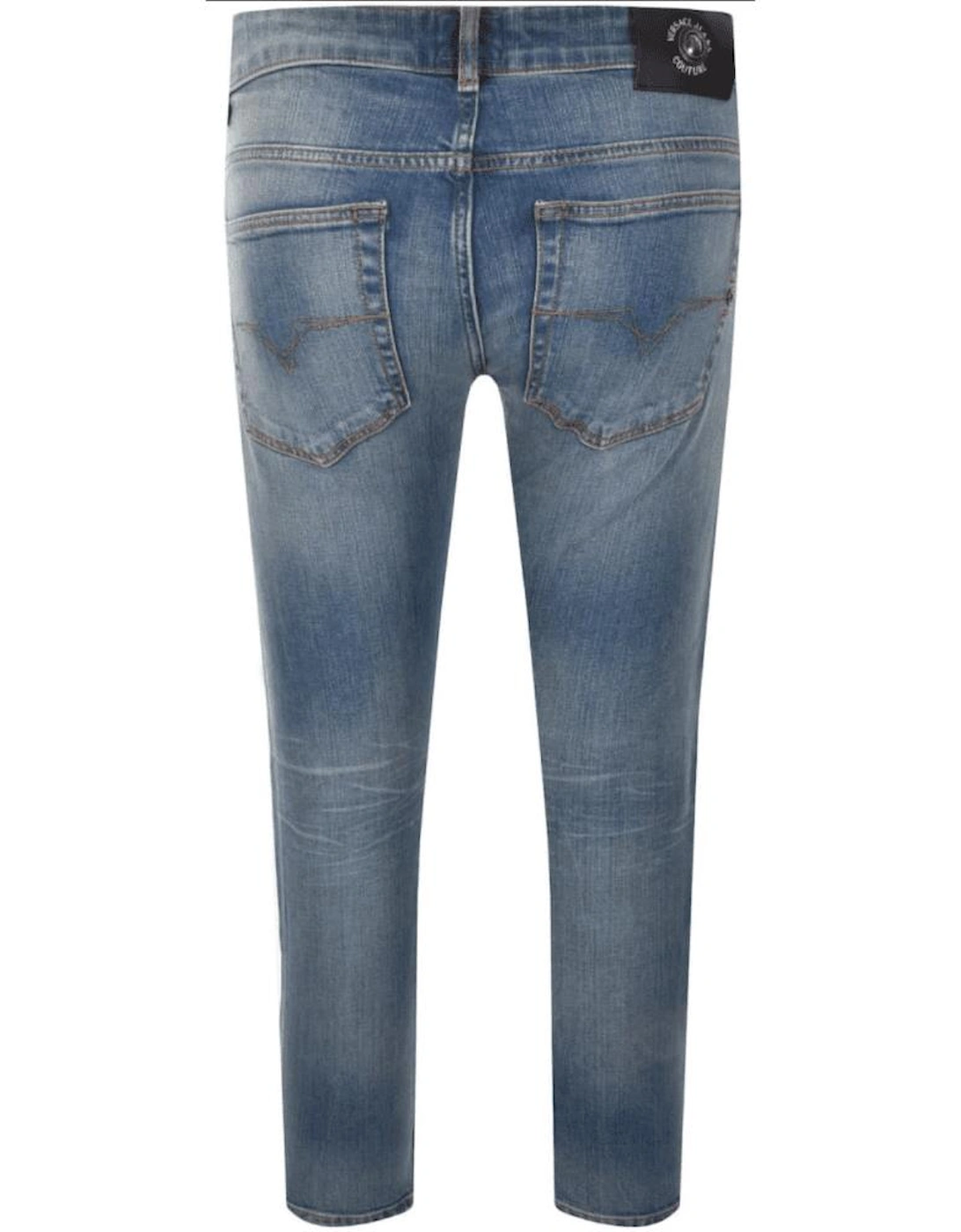 Skinny Fit Distressed Blue Jeans