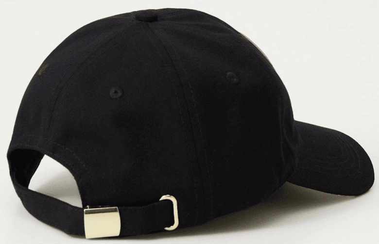 V-Emblem Embroidered Logo Black/Gold Cap