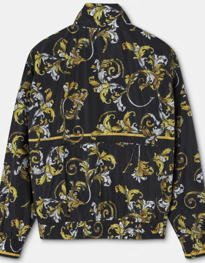 Baroque All Over Logo Black/Yellow Windbreaker Jacket