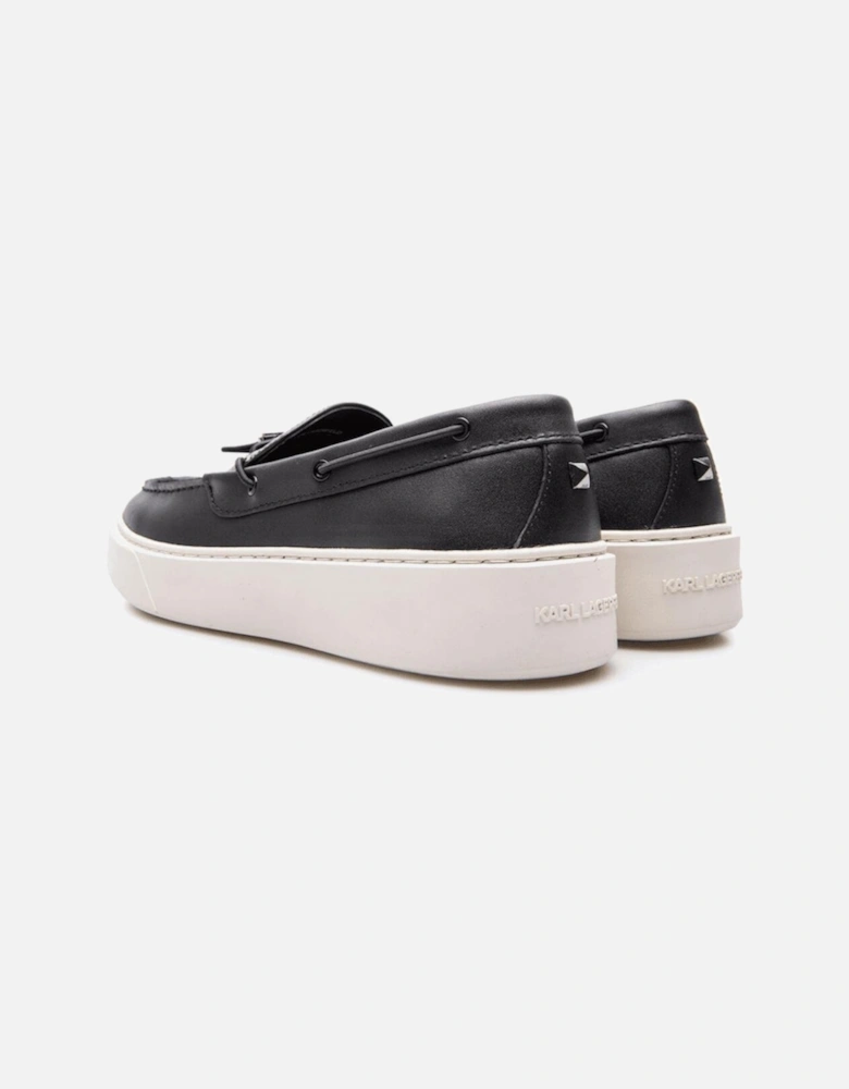 Flint II Deck Black Leather Loafer