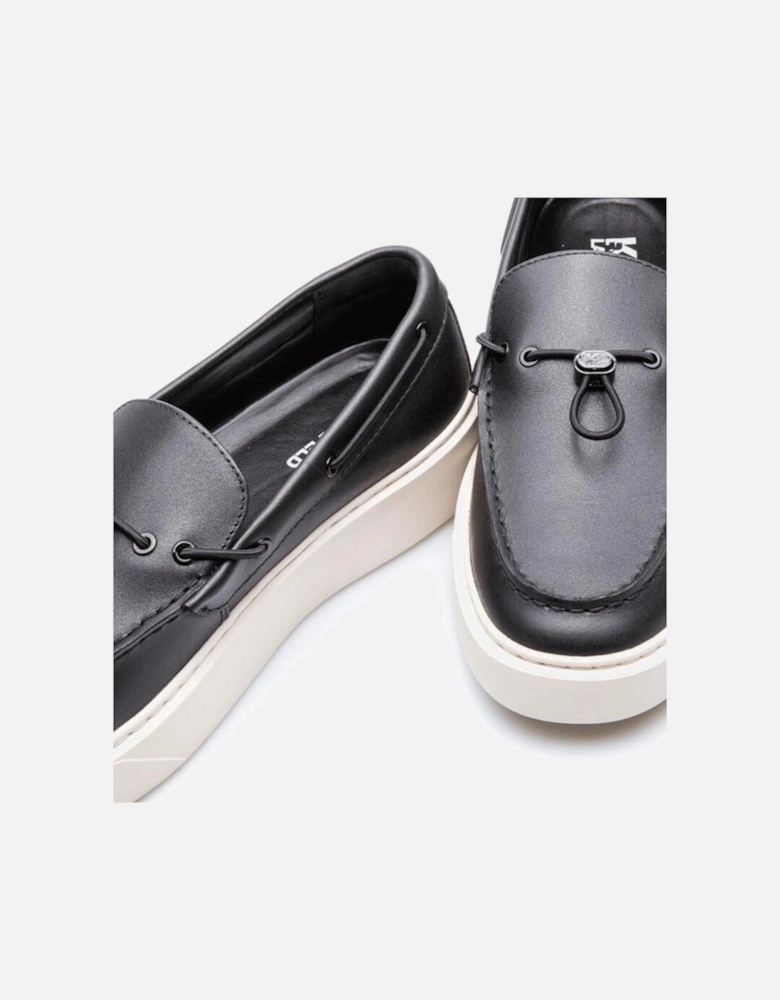 Flint II Deck Black Leather Loafer
