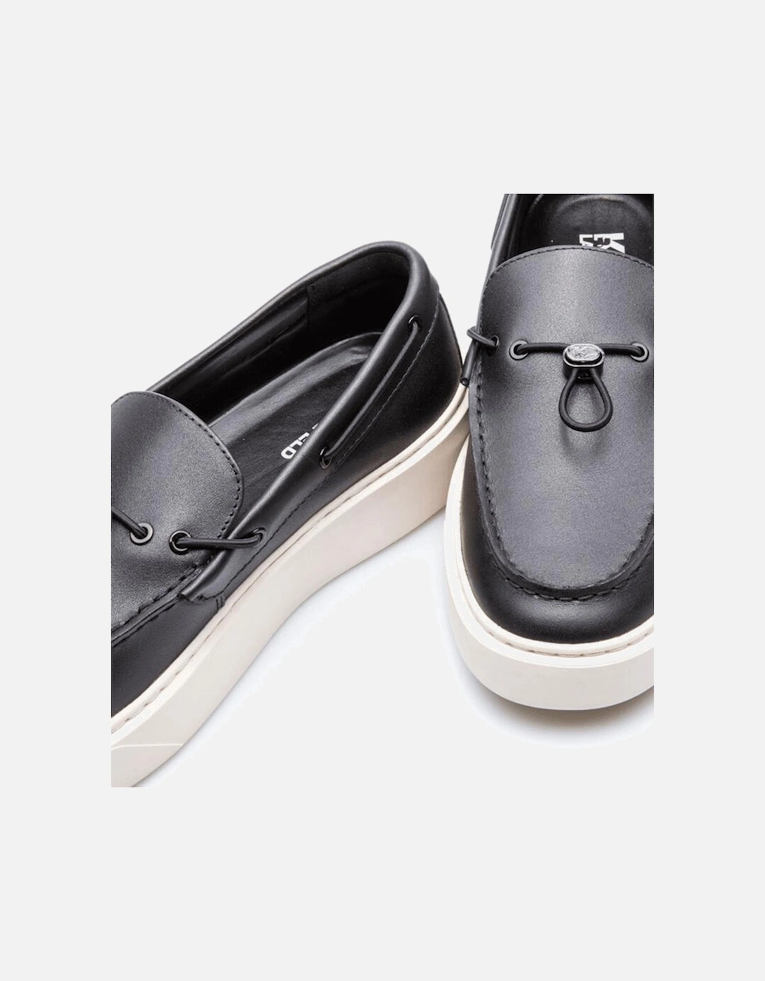 Flint II Deck Black Leather Loafer