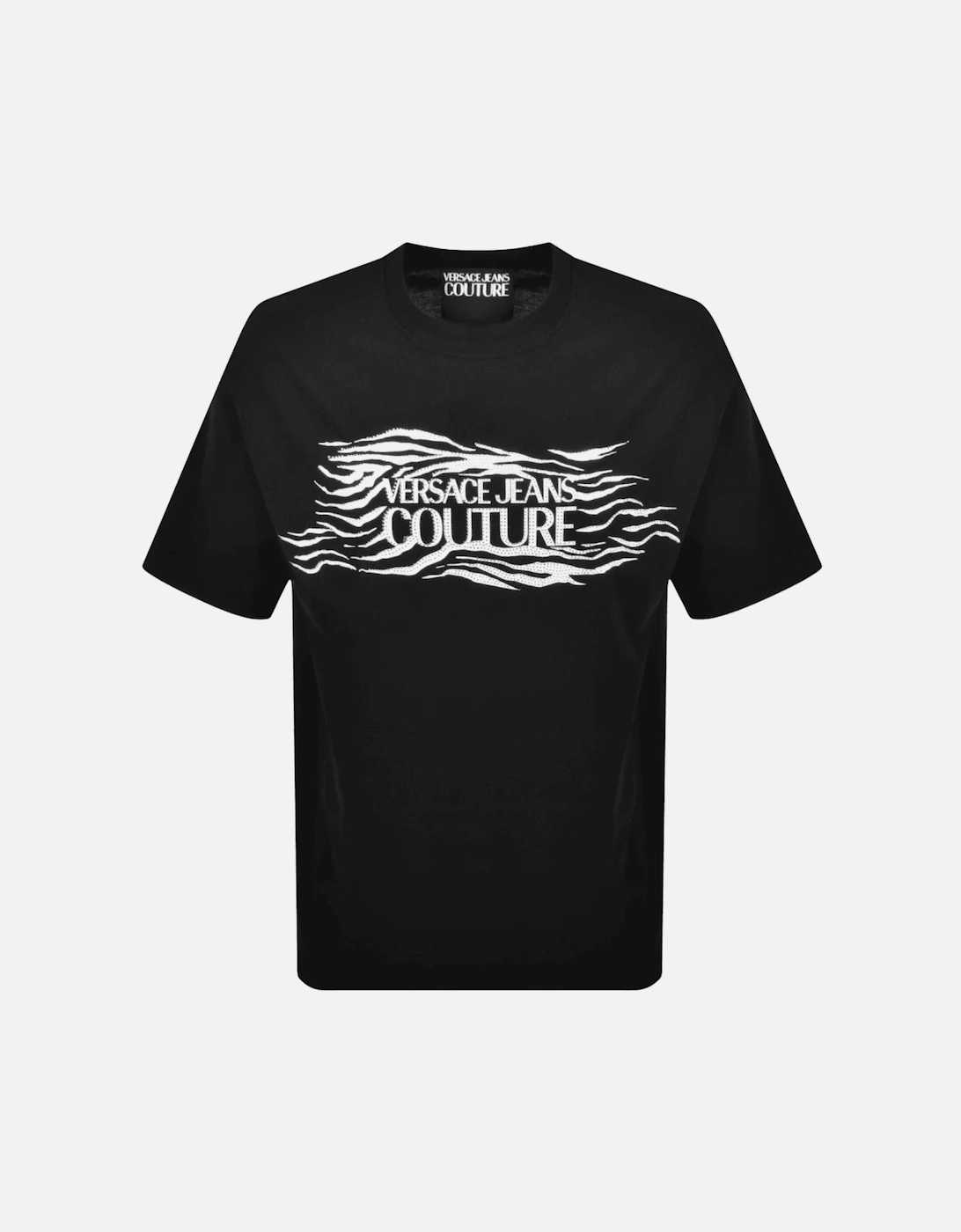 Loose Fit Studded Black T-Shirt, 3 of 2