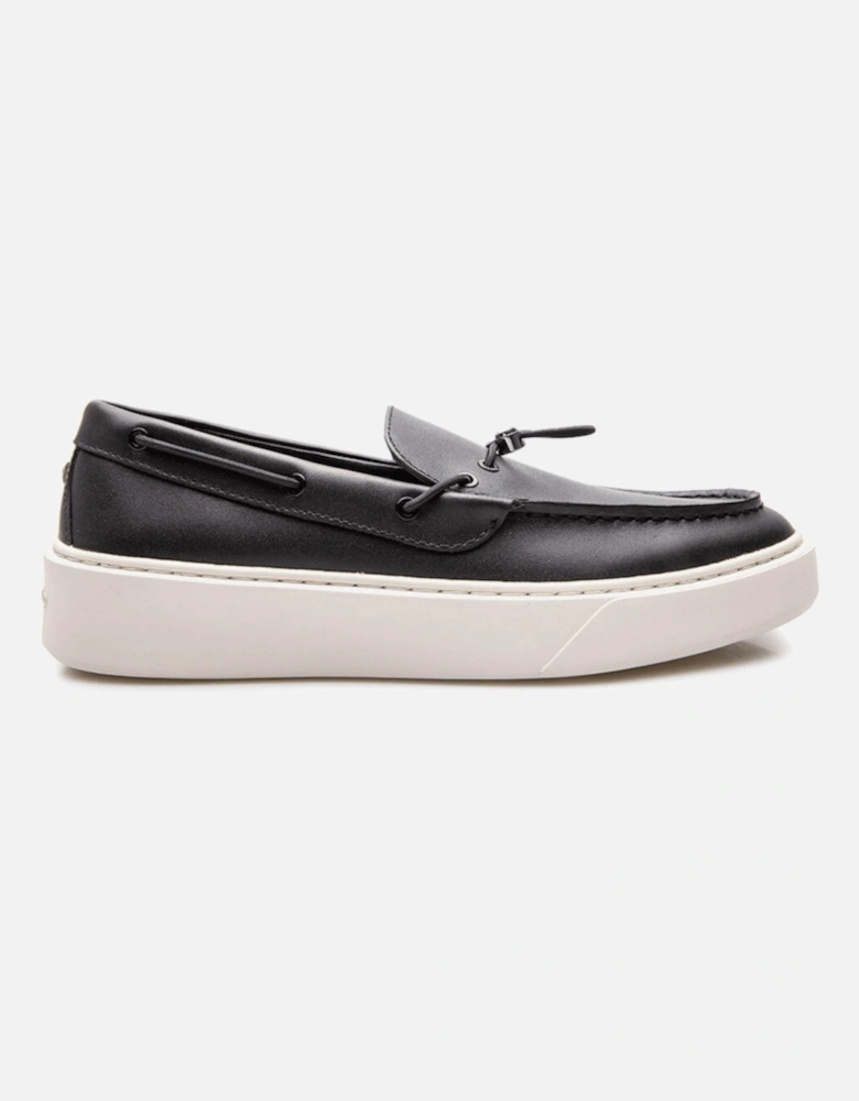 Flint II Deck Black Leather Loafer