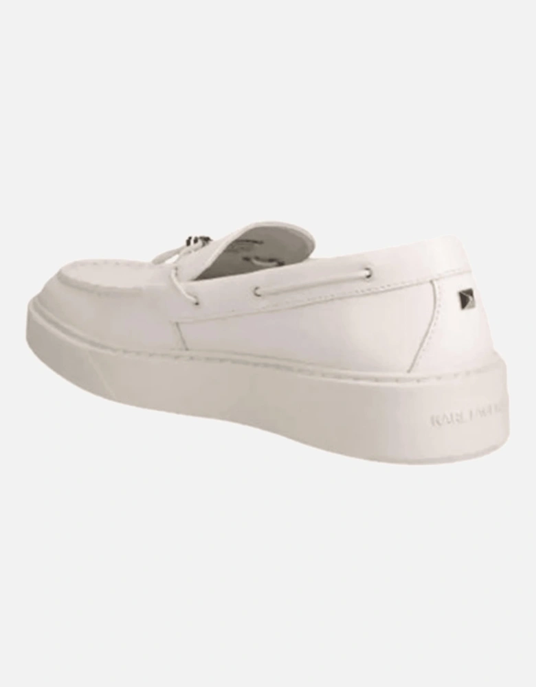 Flint II Deck White Leather Loafer