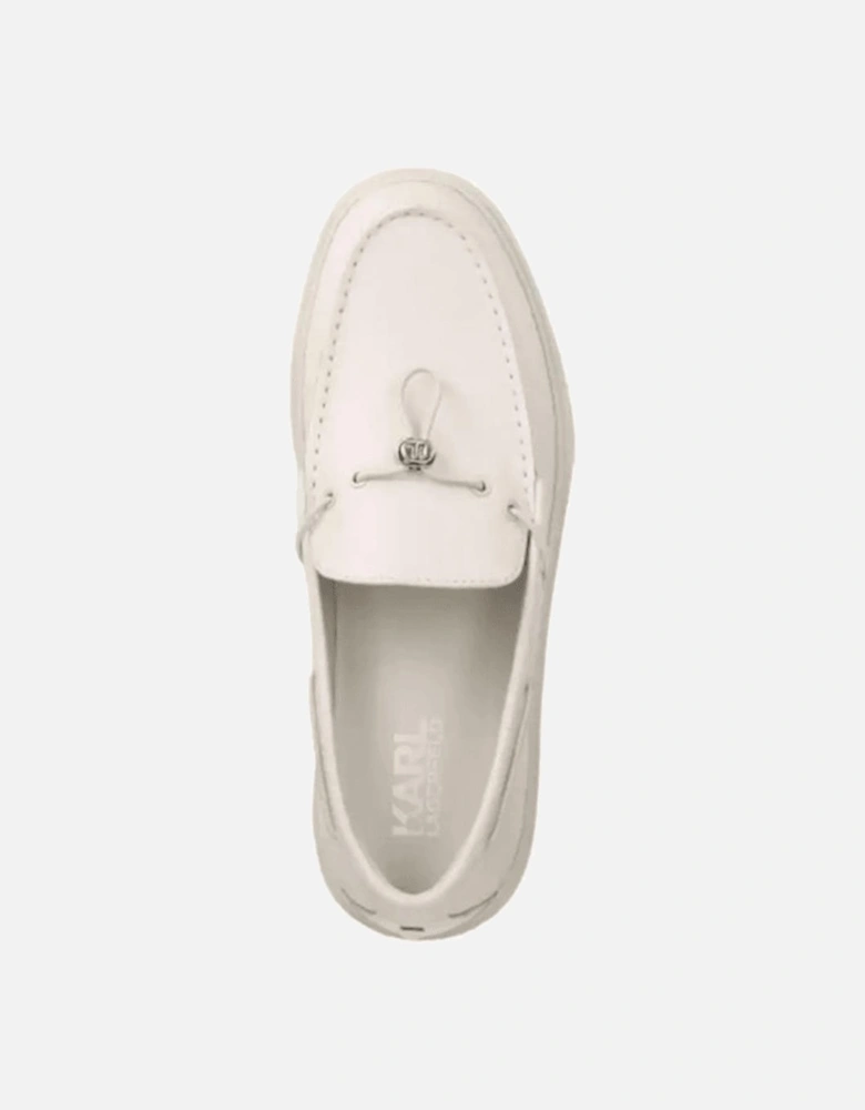 Flint II Deck White Leather Loafer