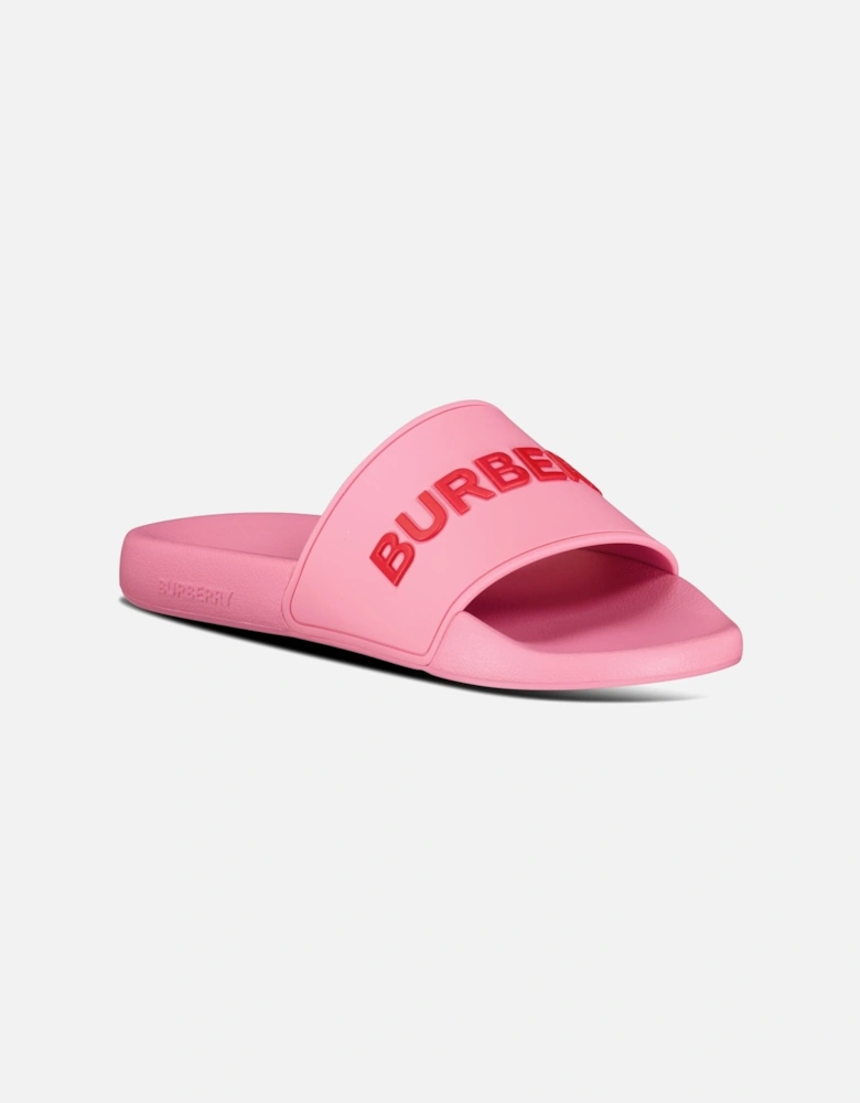 Logo Tech Furley Sliders Bubblegum Pink