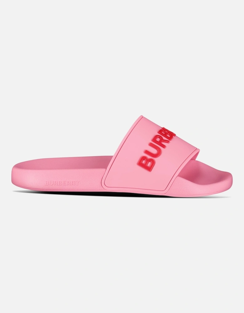 Logo Tech Furley Sliders Bubblegum Pink
