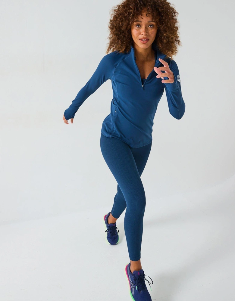 Womens Training Relentless 1/4 Zip - Blue