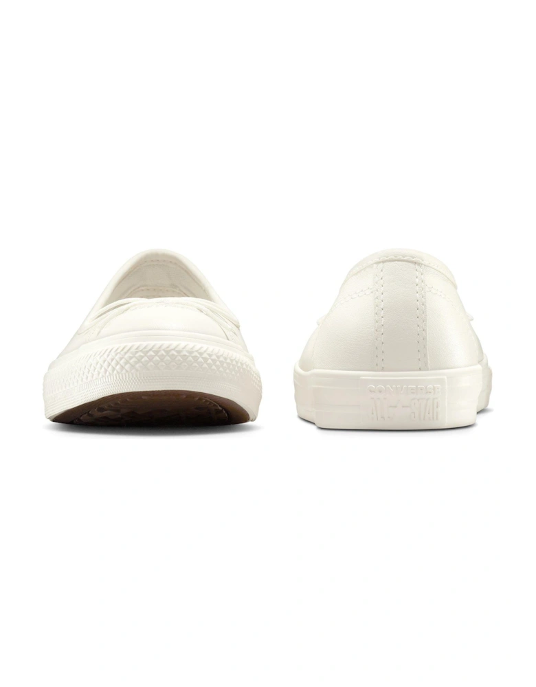 Womens Chuck Taylor All Star Dainty Ballerina Leather Slip-Ons