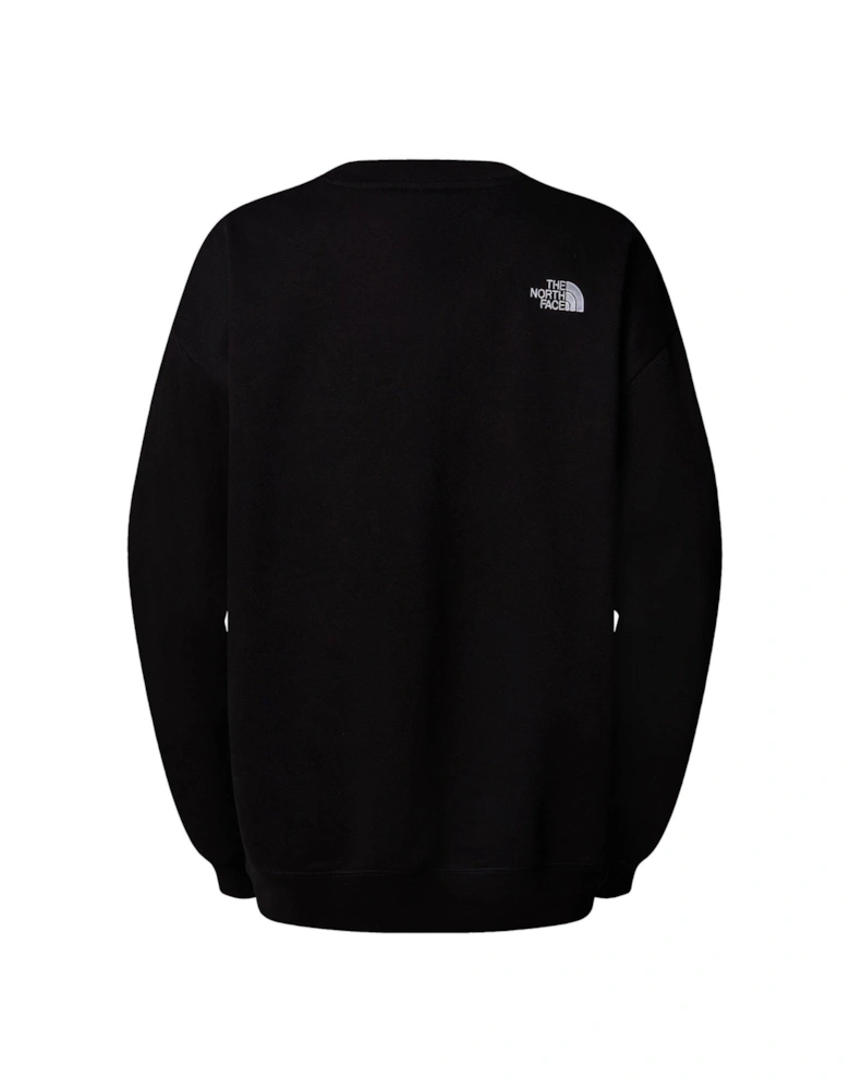 Women's Essential Oversized Crew Sweatshirt - Black