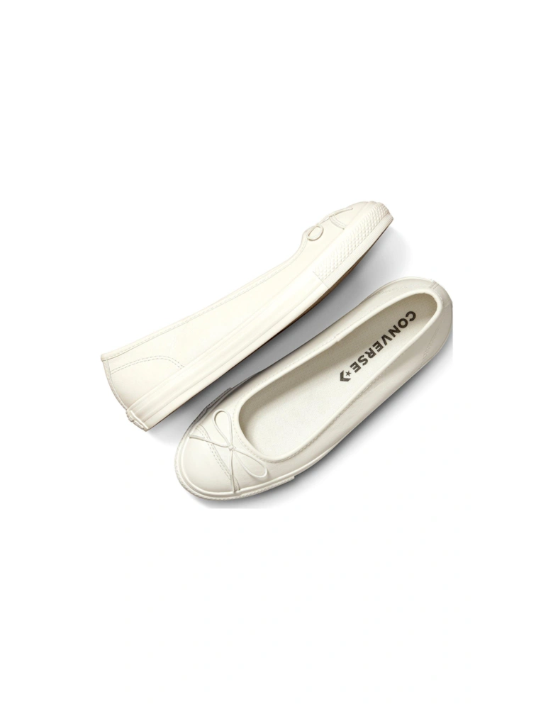 Womens Chuck Taylor All Star Dainty Ballerina Leather Slip-Ons