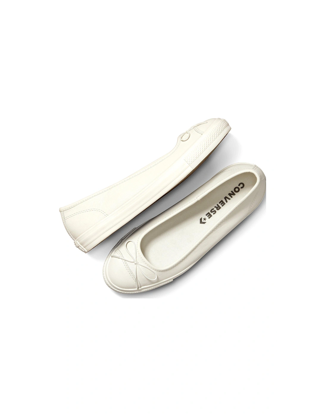 Womens Chuck Taylor All Star Dainty Ballerina Leather Slip-Ons