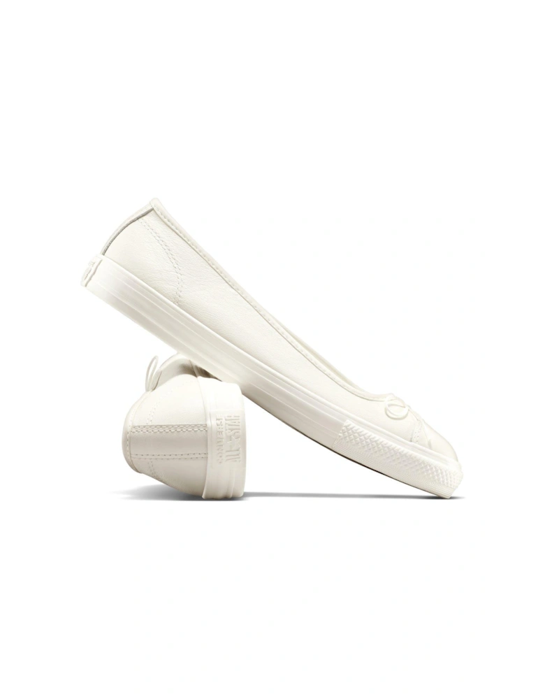 Womens Chuck Taylor All Star Dainty Ballerina Leather Slip-Ons