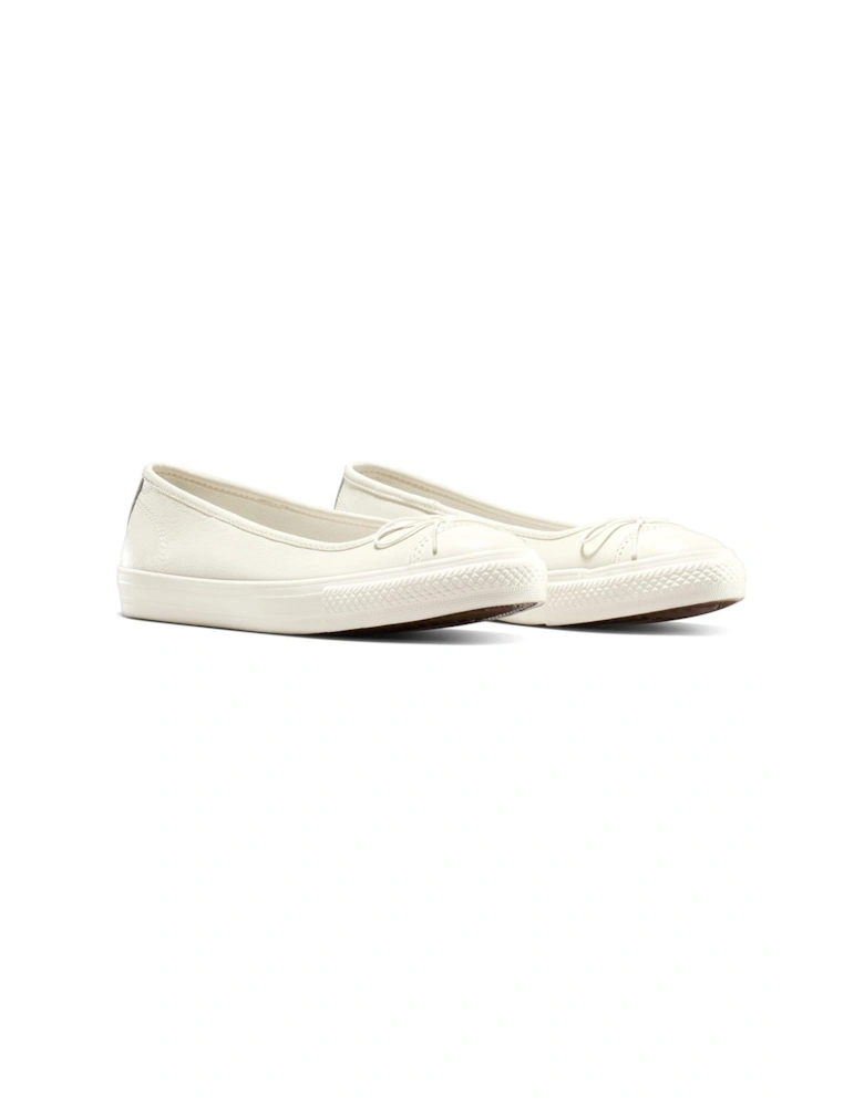 Womens Chuck Taylor All Star Dainty Ballerina Leather Slip-Ons