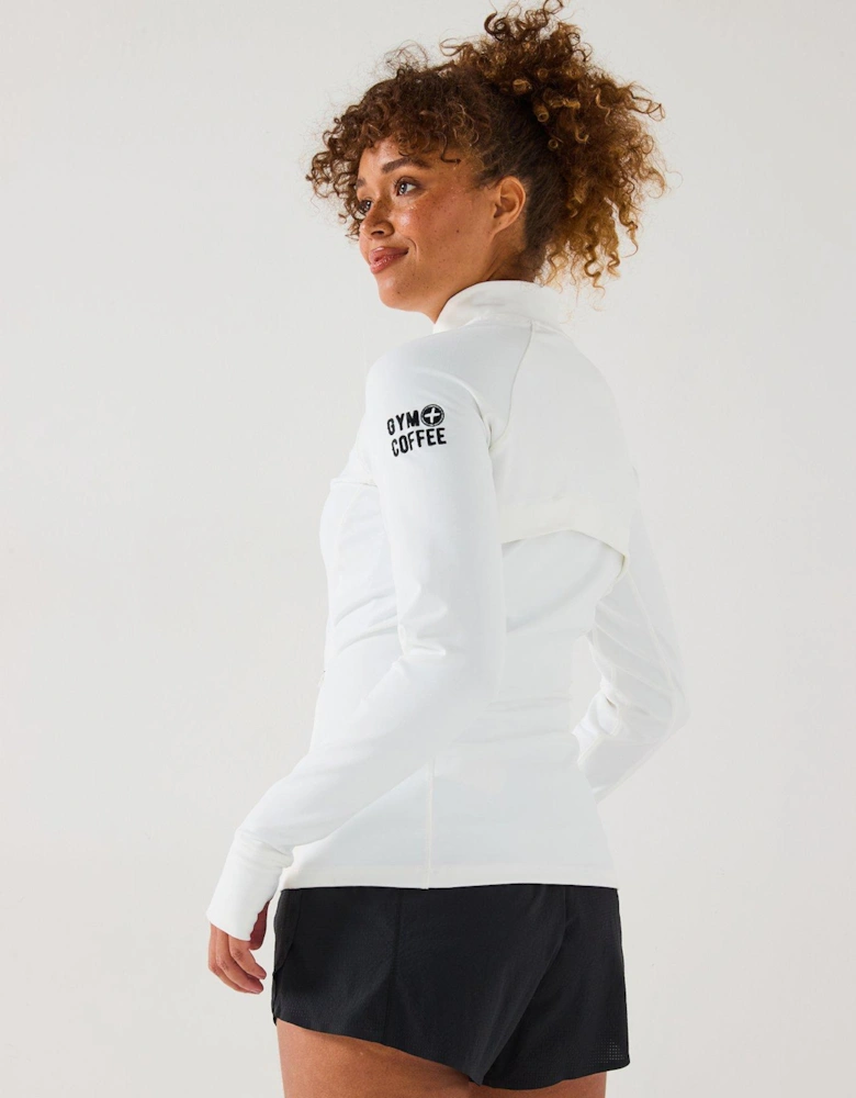 Womens Training Relentless Full Zip Top - White
