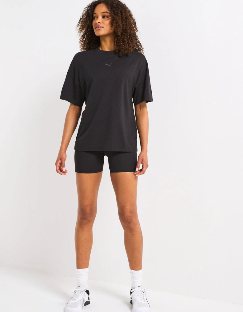 Womens Training Evolve High Waist 5Inch Tight Shorts - Black