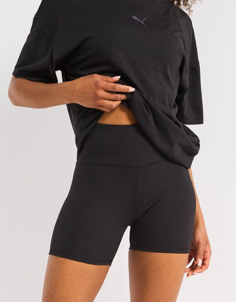 Womens Training Evolve High Waist 5Inch Tight Shorts - Black