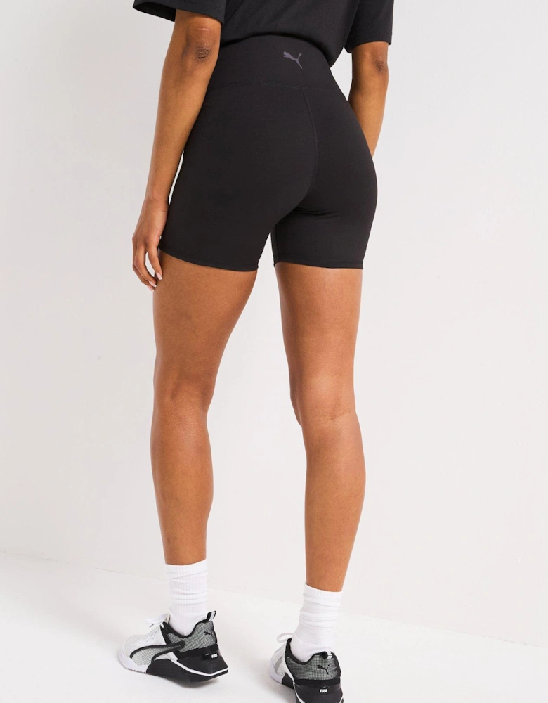 Womens Training Evolve High Waist 5Inch Tight Shorts - Black