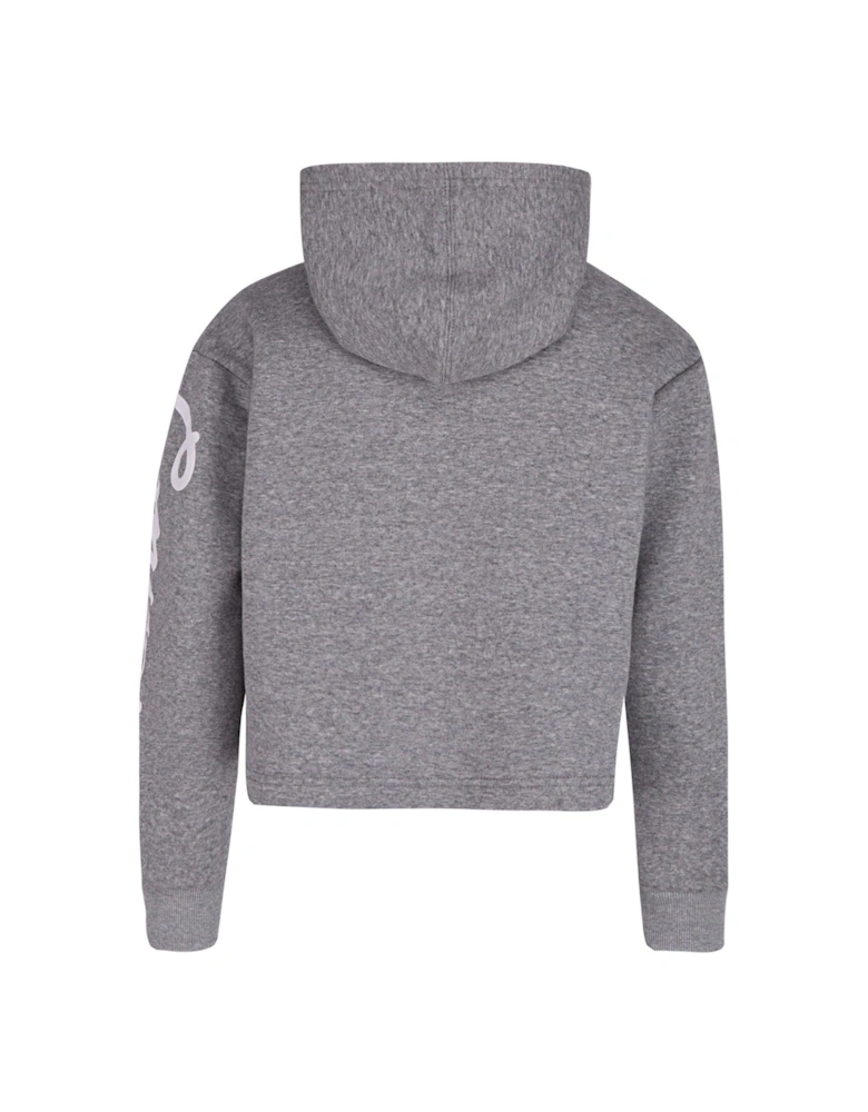 Junior Girls Cropped Hoodie - Grey