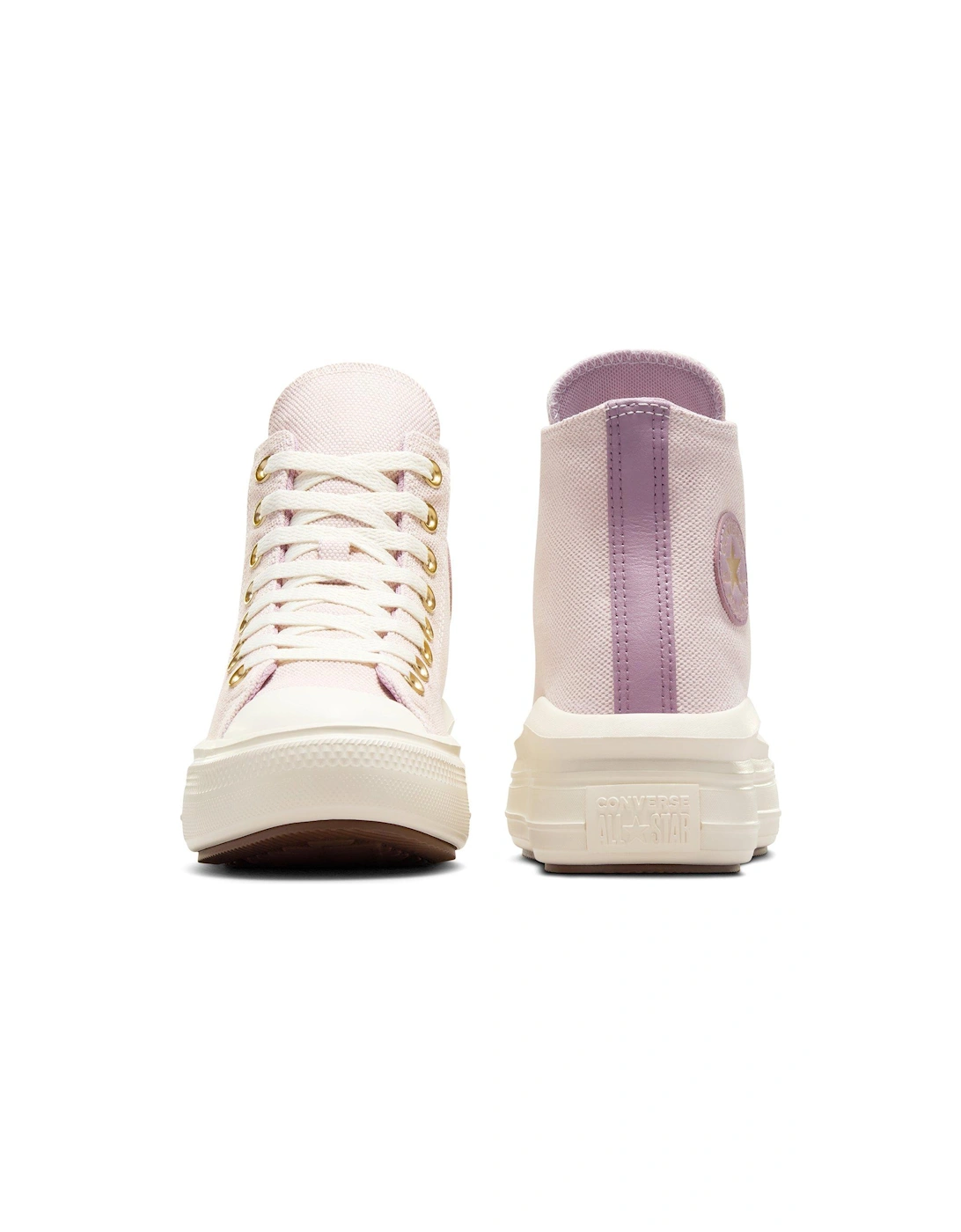 Kids Chuck Taylor All Star Move Polyester Hi-Top Trainers - Beige