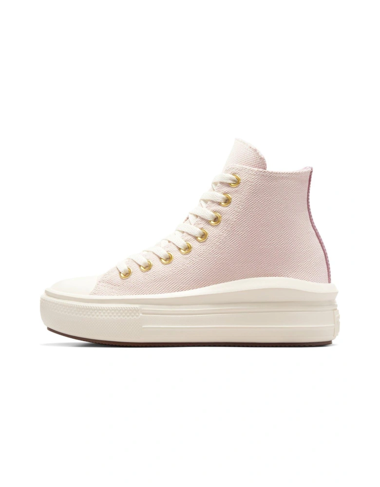 Kids Chuck Taylor All Star Move Polyester Hi-Top Trainers - Beige
