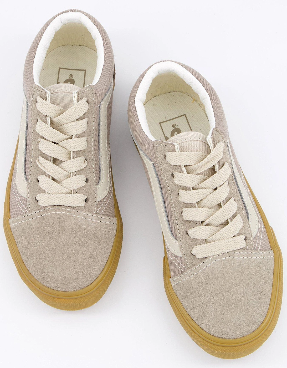 Kid's Old Skool Trainers - Beige