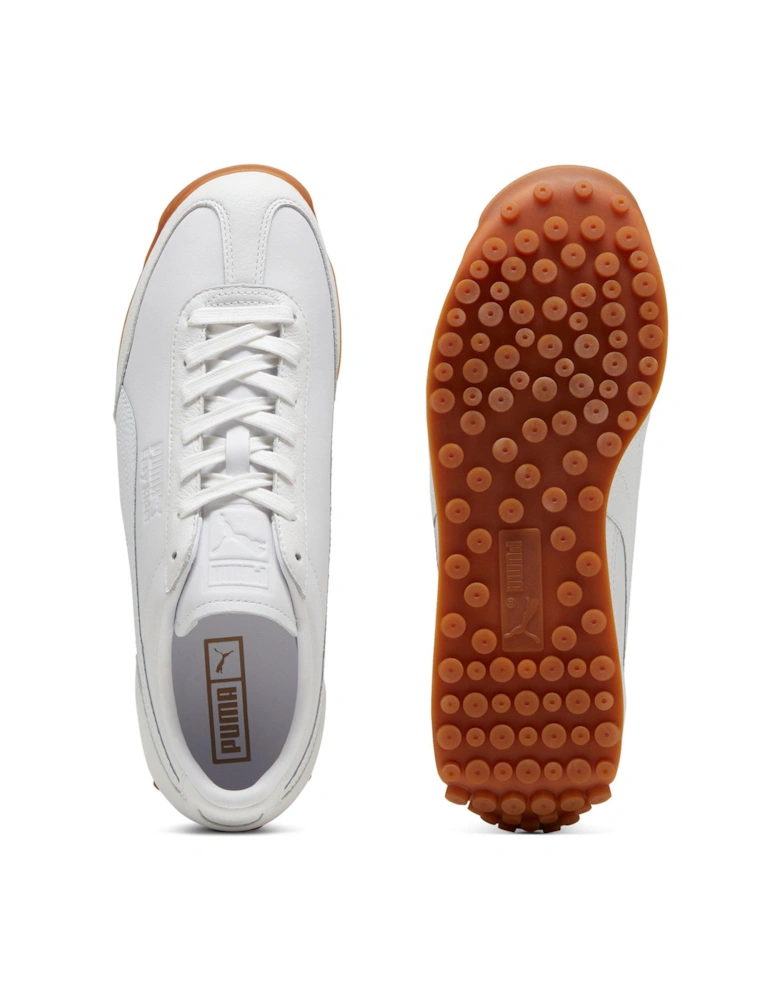Unisex Easy Rider Leather Trainers - White