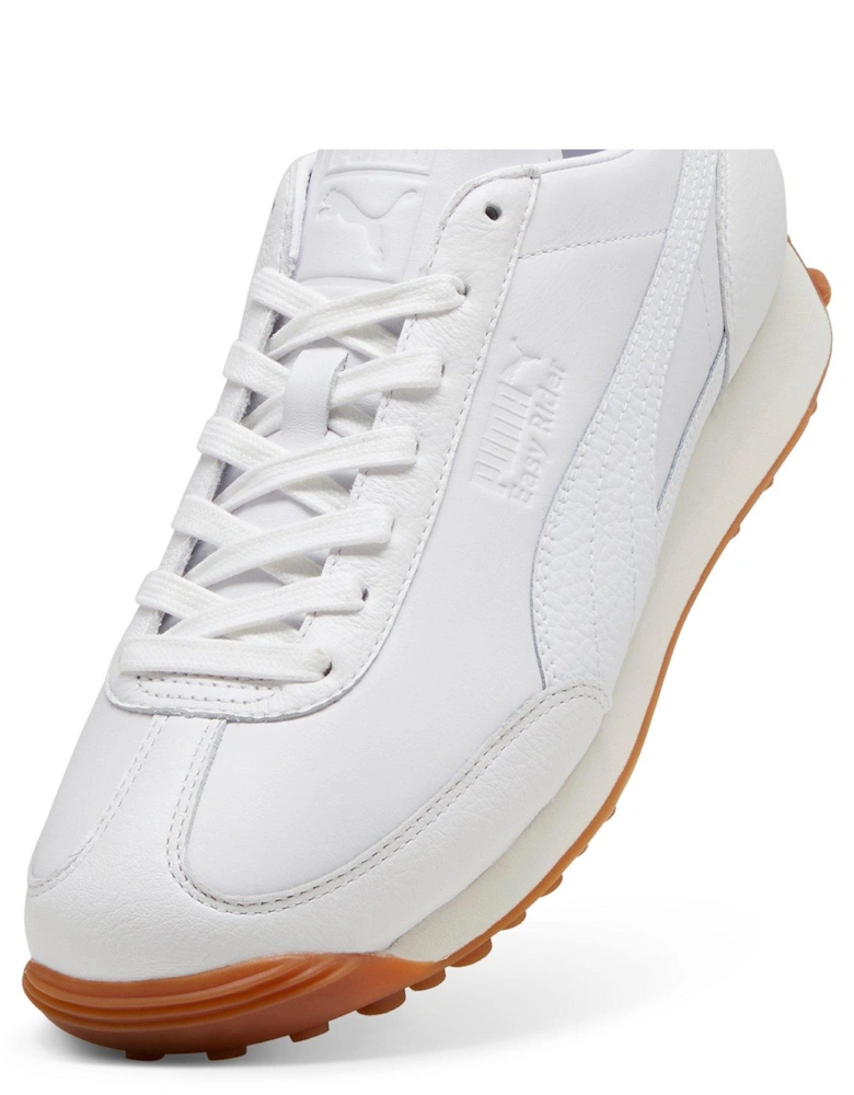 Unisex Easy Rider Leather Trainers - White