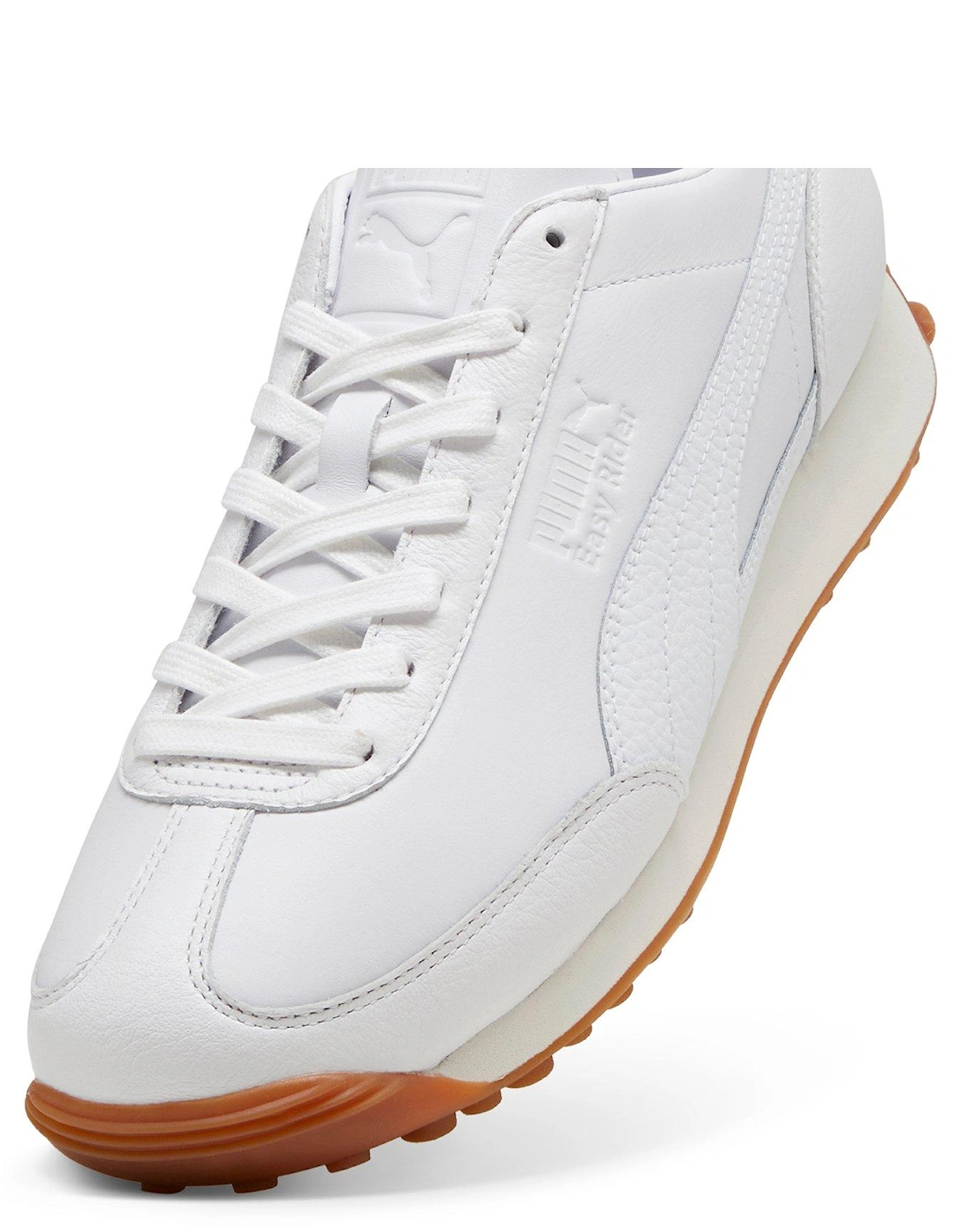 Unisex Easy Rider Leather Trainers - White