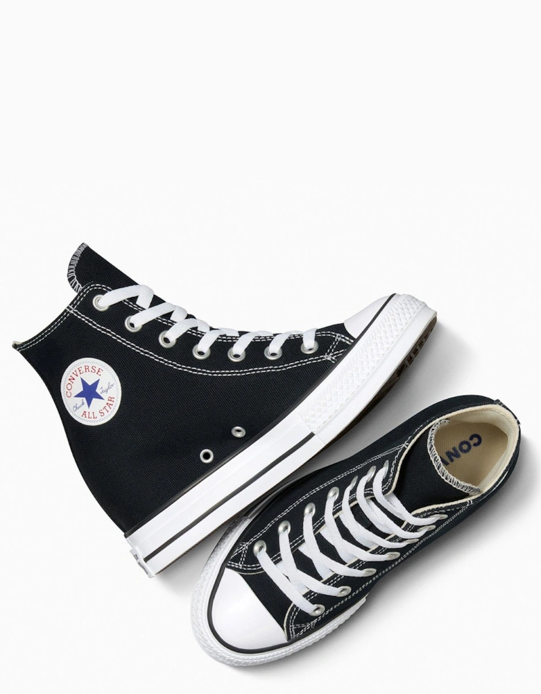 Women's Chuck Taylor All Star Classic Wedge Platform High Tops - Black