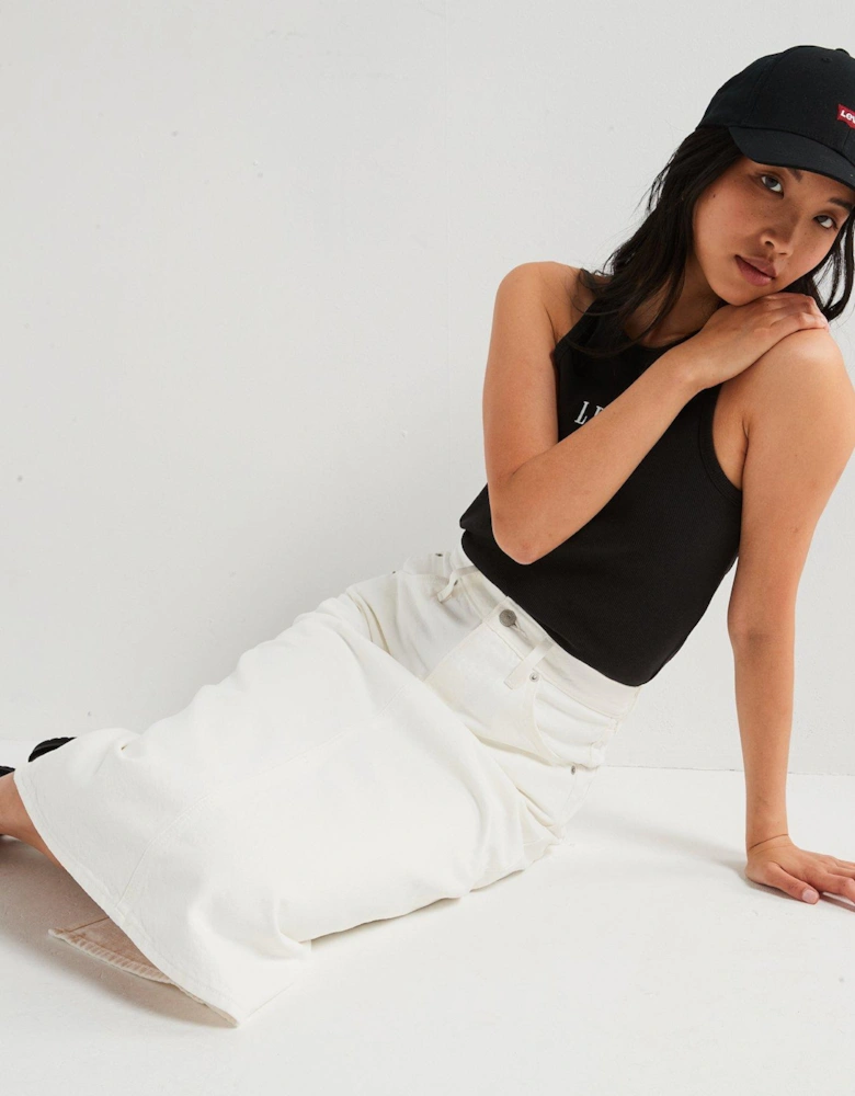 High-rise Slit Skirt - Snowing In La - White