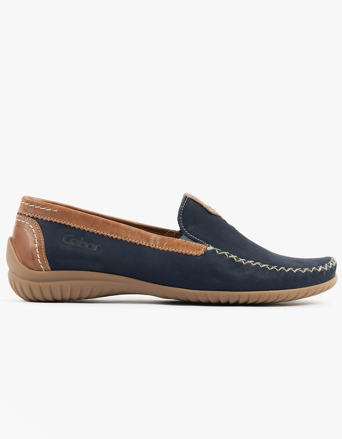 CALIFORNIA Womens Loafers Navy/New Whiskey, 7 of 6