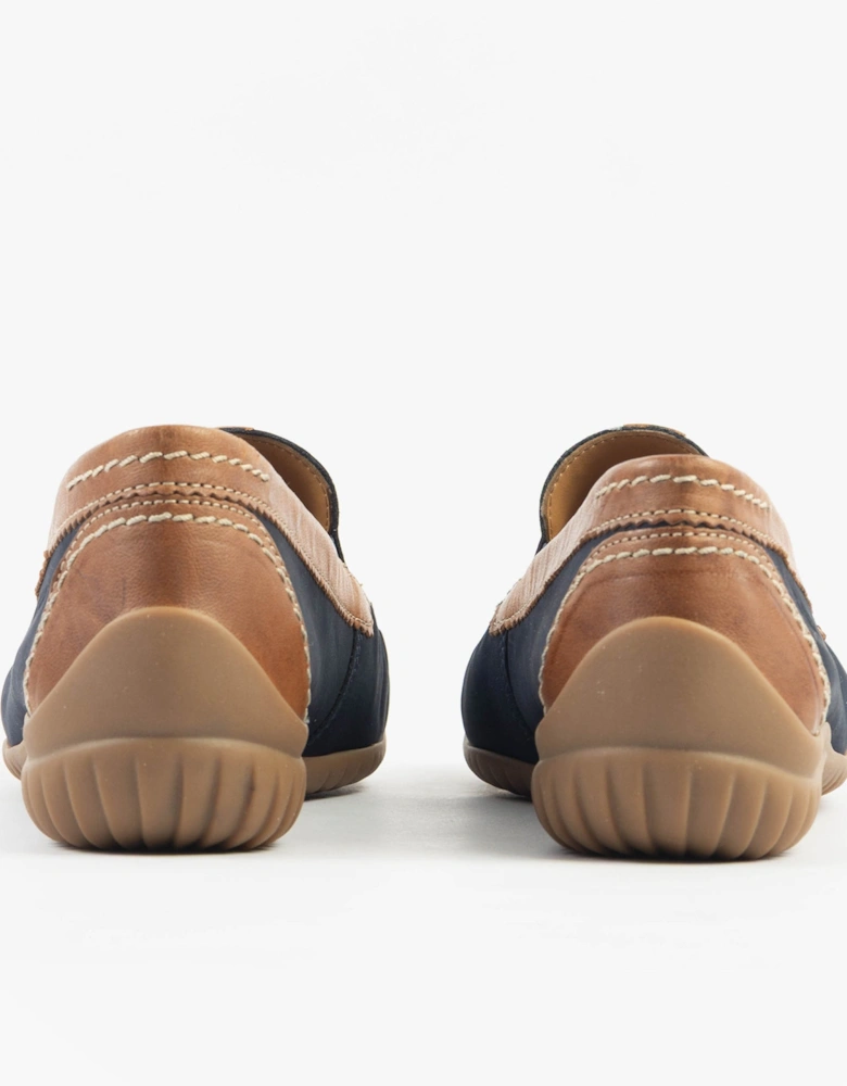 CALIFORNIA Womens Loafers Navy/New Whiskey