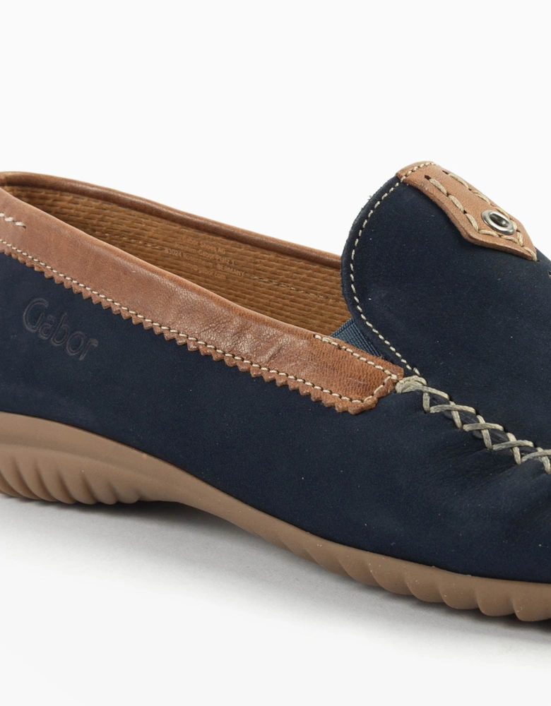 CALIFORNIA Womens Loafers Navy/New Whiskey