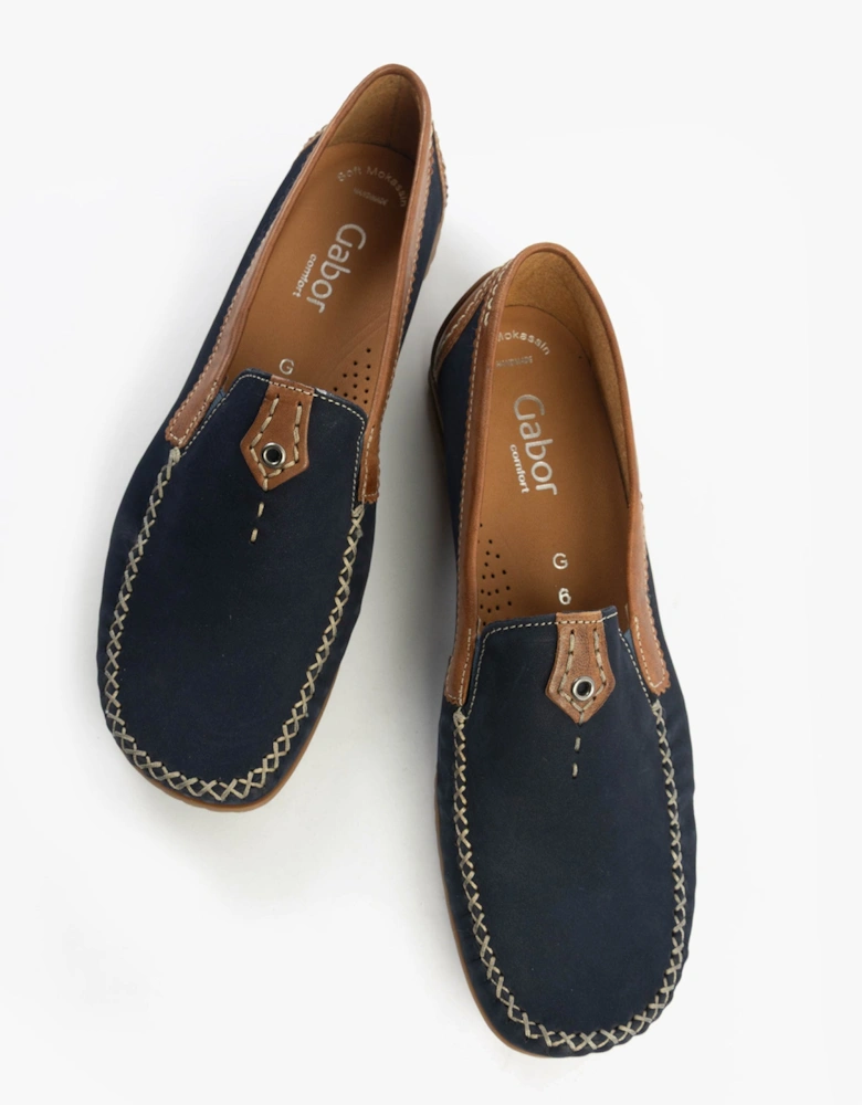 CALIFORNIA Womens Loafers Navy/New Whiskey