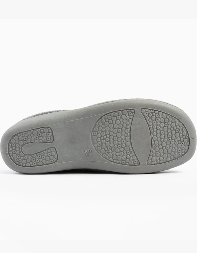 NIKKI Womens Felt Sheep Full Slippers Grey