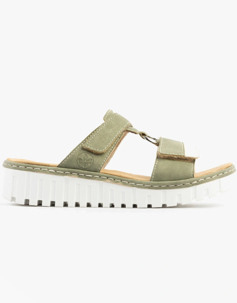 V1396-52 Womens Sandals Green Combination