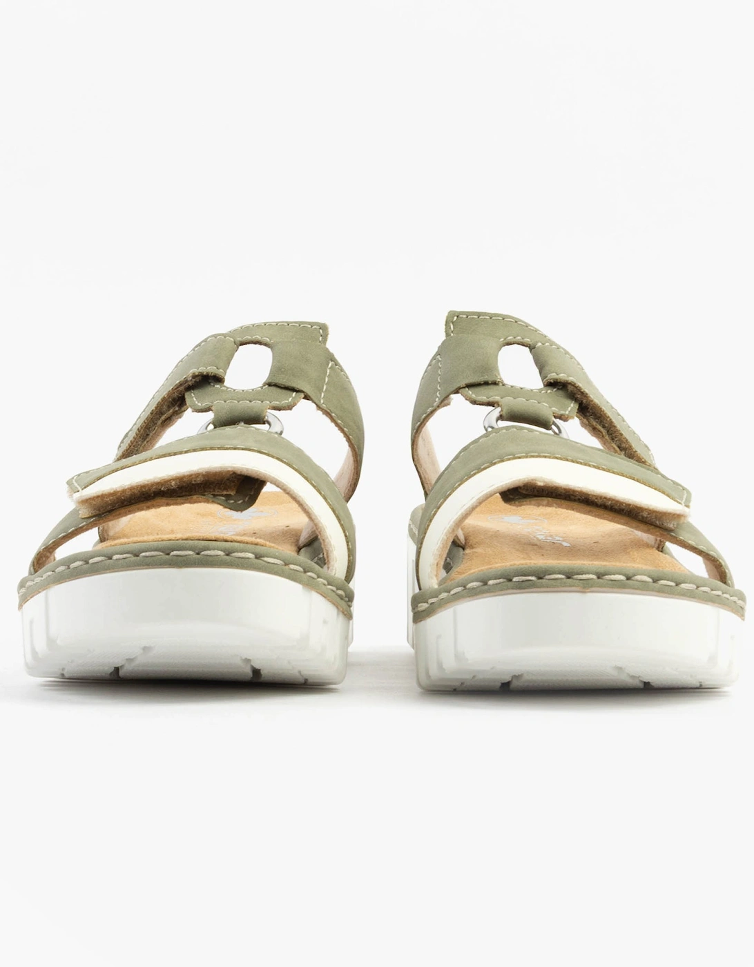 V1396-52 Womens Sandals Green Combination