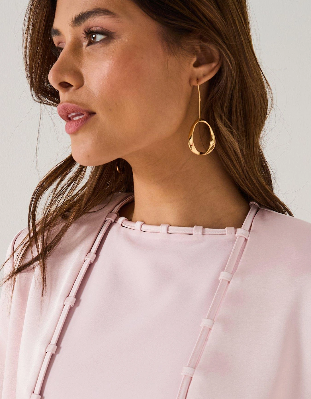 Tailored Trim Detail Satin Jacket