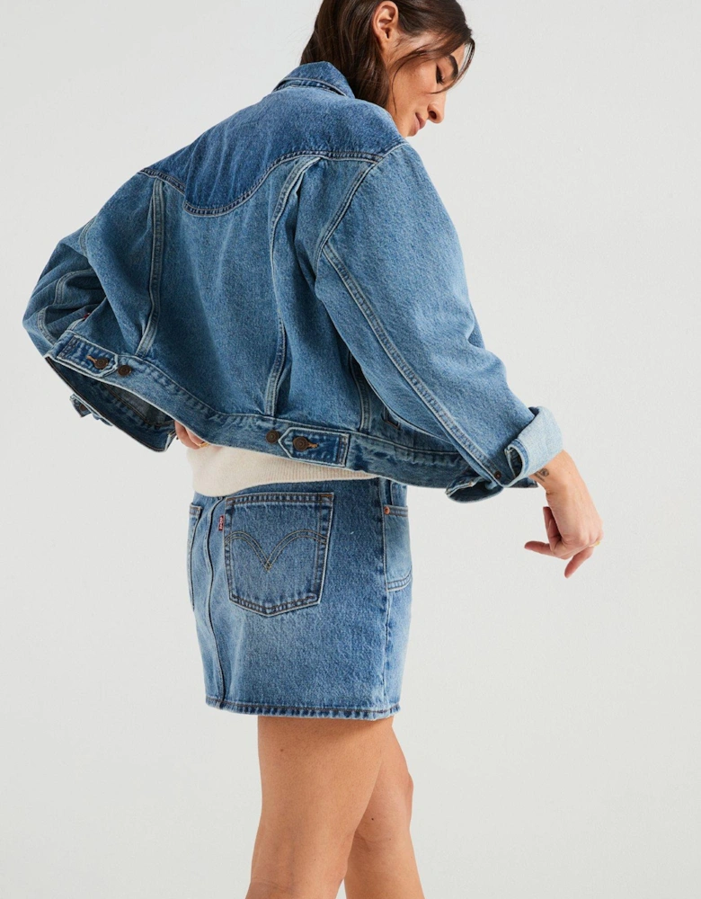 Western Icon Skirt - Ironic Iconic Skirt - Blue