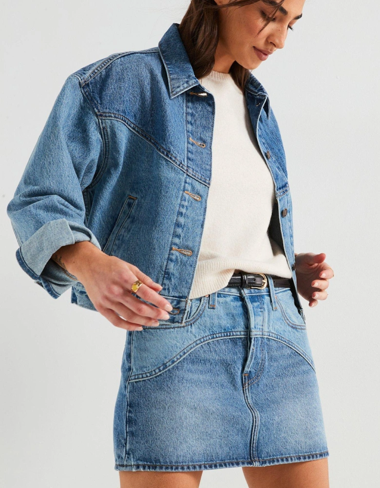Western Icon Skirt - Ironic Iconic Skirt - Blue