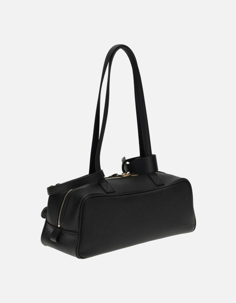 Small Carrie Bowling Bag with Antiqued Gold Hardware Women - Black