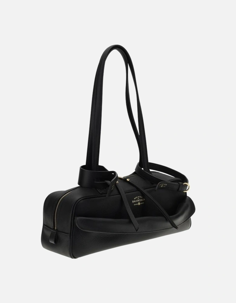 Small Carrie Bowling Bag with Antiqued Gold Hardware Women - Black