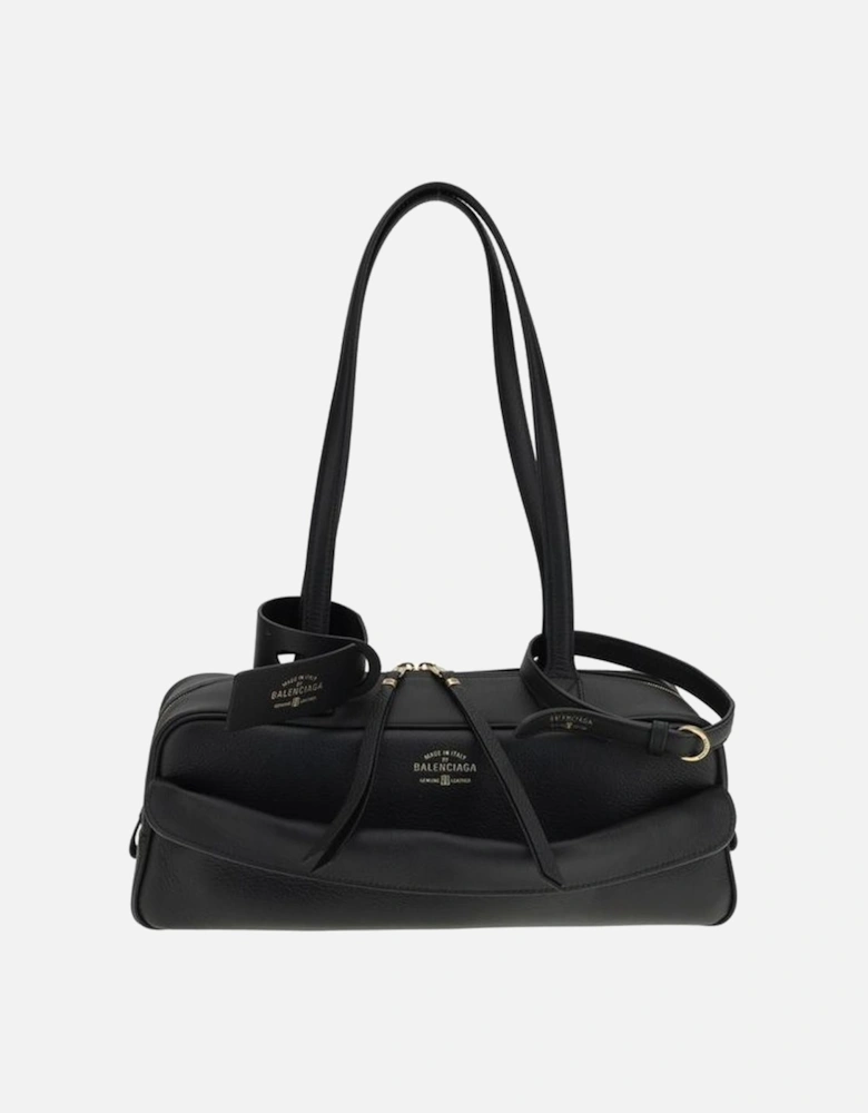 Small Carrie Bowling Bag with Antiqued Gold Hardware Women - Black